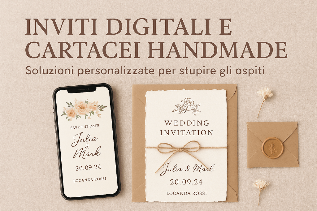 Inviti digitali e cartacei handmade: soluzioni personalizzate per stupire gli&nbsp;ospiti