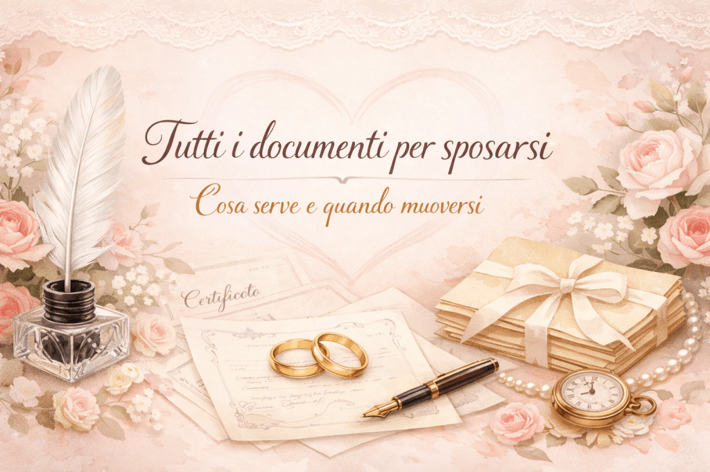 Tutti i documenti per sposarsi: cosa serve e quando&nbsp;muoversi