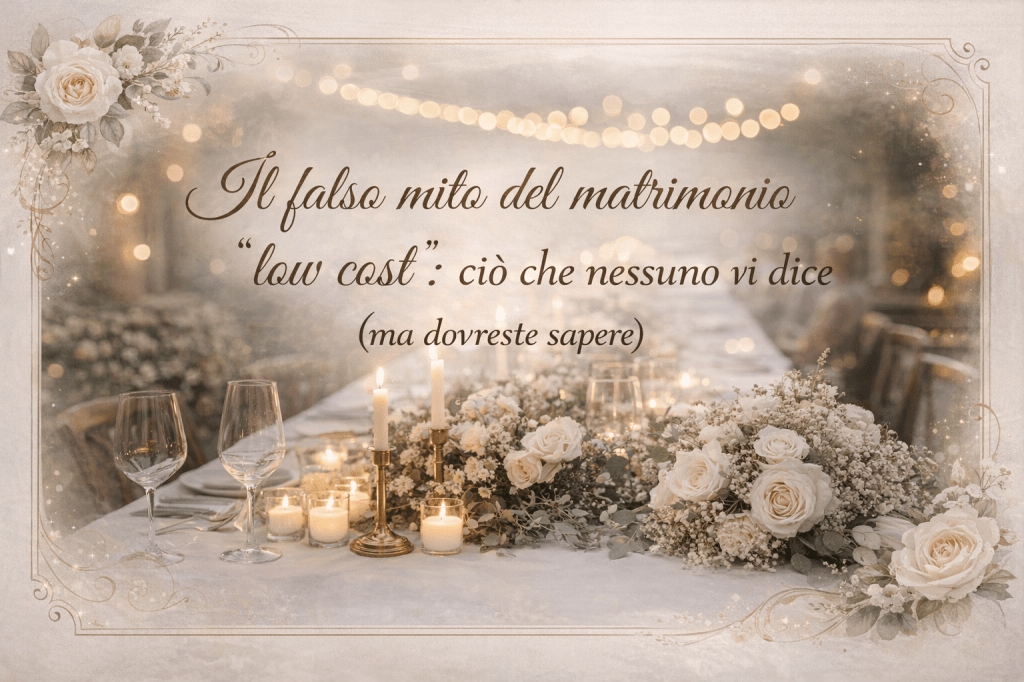 💍 Il falso mito del matrimonio “low cost”: ciò che nessuno vi dice (ma dovreste sapere)